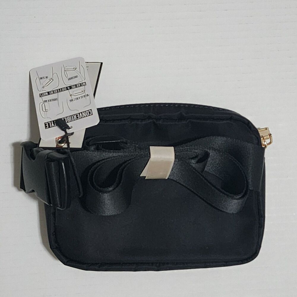 NWT $50 Violet Ray New York Black Sling Crossbody Pouch Bag Convertible Style - Picture 5 of 10